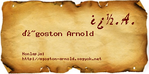 Ágoston Arnold névjegykártya